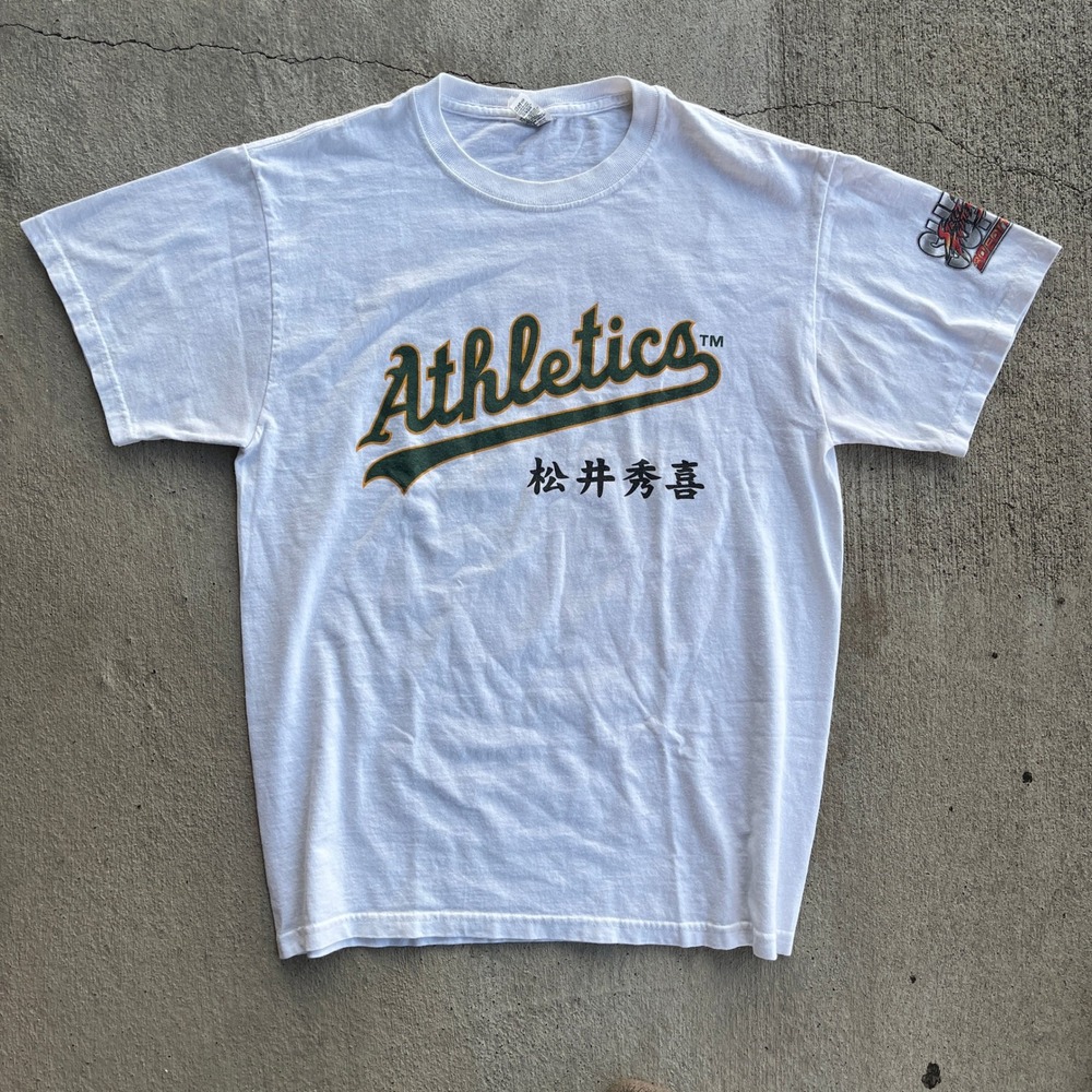 Athletics Script Logo Short Sleeve Tee - White
